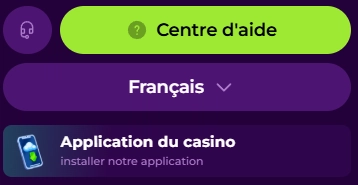 Centre d'aide NoodleSpin accessible depuis le menu