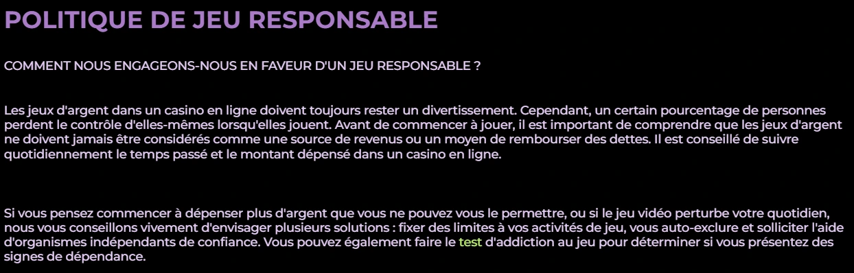 Politique de jeu responsable de NoodleSpin